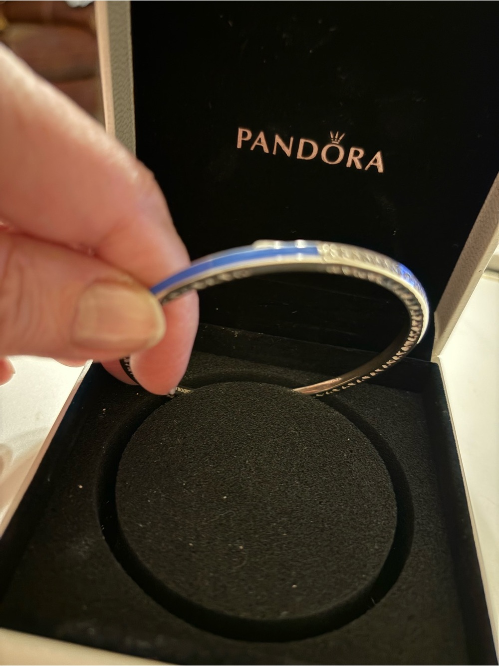 Pandora Radiant Hearts bracelet in blue and CZ silver bracelet size 3 - Picture 10 of 10